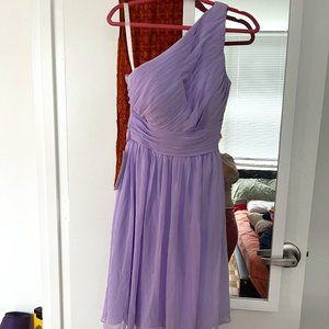 Azazie Katrina bridesmaid dress Chiffon Lilac size 10 NWT (only worn to try on)